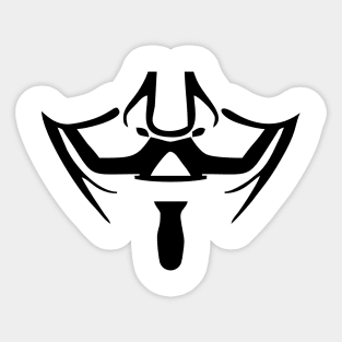 Fawkesface (face mask) Sticker